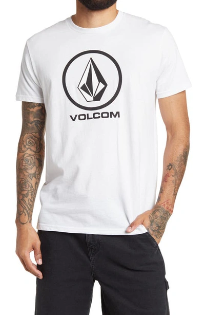 Volcom Crisp Stone Logo T-shirt In White