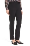 Vince Camuto Stretch Cotton Blend Ankle Pants In Black