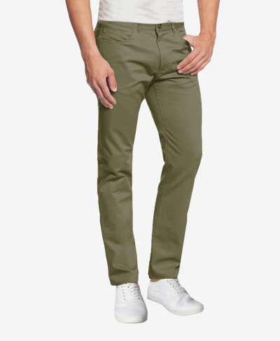 Galaxy By Harvic Men's 5-pocket Ultra-stretch Skinny Fit Chino Pants In Olive