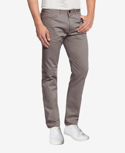 Galaxy By Harvic Men's 5-pocket Ultra-stretch Skinny Fit Chino Pants In Dark Gray