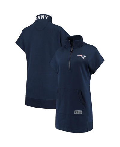 Dkny Women's  Sport College Navy Seattle Seahawks Naomi Quarter-zip Sneaker Dress