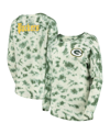 New Era Women's  Green Green Bay Packers Tie-dye Long Sleeve T-shirt In Green