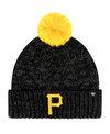 47 Brand Women's '47 Black Pittsburgh Pirates Knit Cuffed Hat With Pom In Black