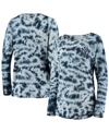 New Era Women's  Navy New York Yankees Tie-dye Long Sleeve T-shirt In Navy