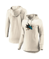 Fanatics Branded Oatmeal San Jose Sharks True Classics Signature Fleece Pullover Hoodie In Oatmeal
