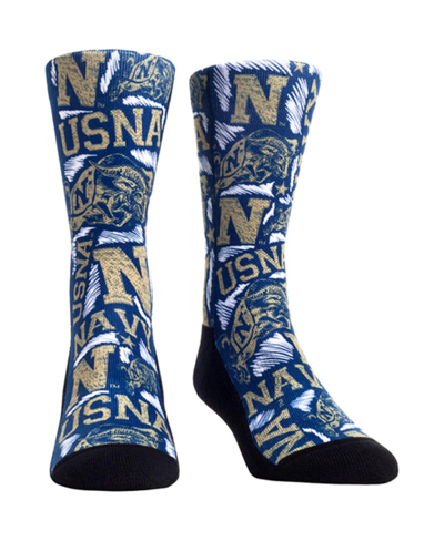 Rock 'em Women's Rock Em Socks Navy Midshipmen Logo Sketch Crew Socks