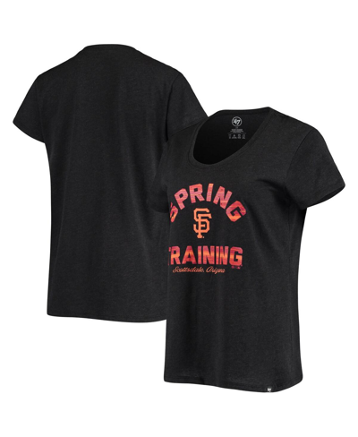 47 Brand Women's '47 Heathered Black San Francisco Giants Spring Training Arch Scoop Neck T-shirt