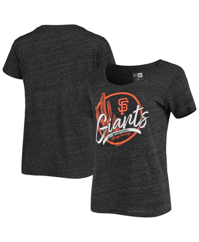 5th & Ocean Women's  By New Era Heathered Black San Francisco Giants Spring Training Circle Cactus Tr