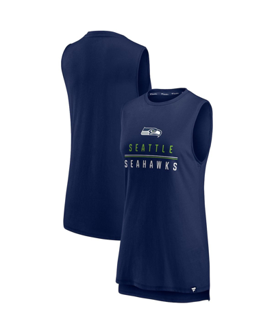 FANATICS WOMEN'S FANATICS COLLEGE NAVY SEATTLE SEAHAWKS TRUE CONTENDER TANK TOP