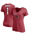 Fanatics Women's Kyler Murray Cardinal Arizona Cardinals Player Icon Name And Number V-neck T-shirt In Cardinal
