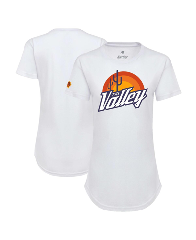 Sportiqe Women's  White Phoenix Suns 2021/22 City Edition Phoebe T-shirt