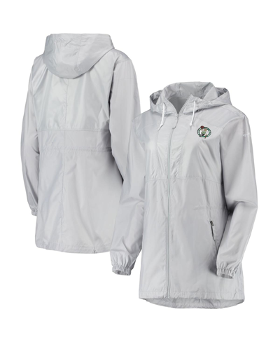 COLUMBIA WOMEN'S COLUMBIA GRAY BOSTON CELTICS FLASHBACK FULL-ZIP JACKET