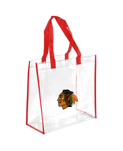 Foco Women's Chicago Blackhawks Clear Tote Bag In Red