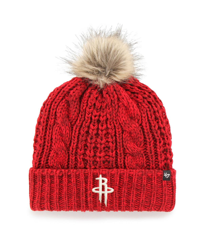 47 Brand Women's '47 Red Houston Rockets Meeko Cuffed Knit Hat With Pom