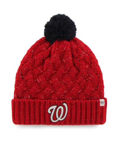 47 Brand Women's '47 Red Washington Nationals Knit Cuffed Hat With Pom