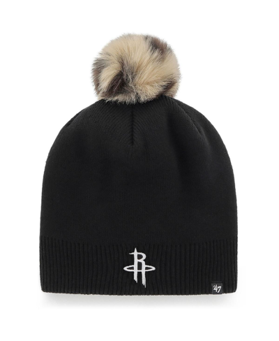 47 Brand Women's '47 Black Houston Rockets Serengeti Knit Beanie With Pom