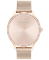 CALVIN KLEIN CARNATION GOLD-TONE MESH BRACELET WATCH 38MM