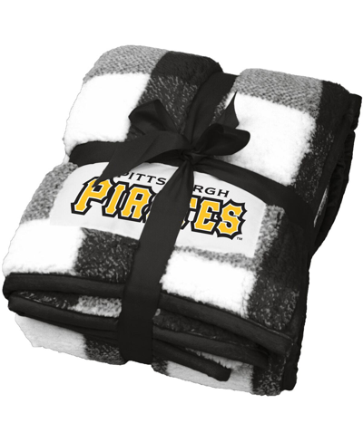 Logo Brands Pittsburgh Pirates 50" X 60" Buffalo Check Frosty Fleece Blanket