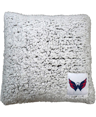 Logo Brands Washington Capitals 16" X 16" Frosty Sherpa Pillow In White