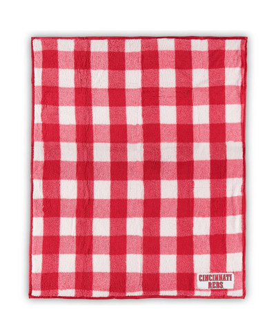 Logo Brands Washington Nationals 50" X 60" Buffalo Check Frosty Fleece Blanket