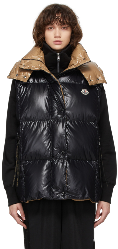 Moncler Luzule Sleeveless Down Jacket In Black