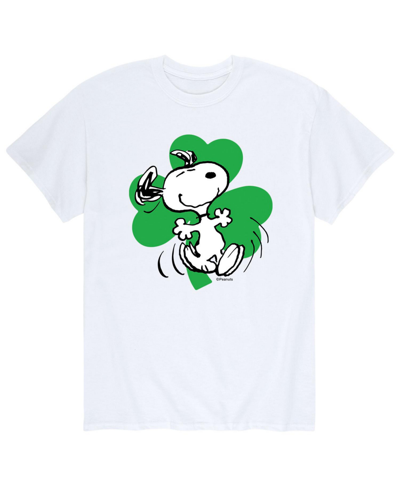 Airwaves Men's Peanuts Snoopy Clover T-shirt In White