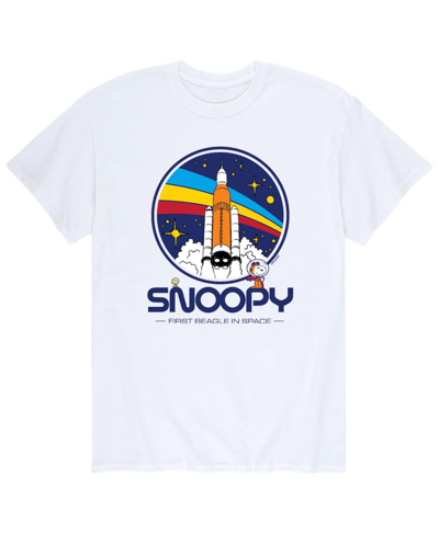 Airwaves Men's Peanuts Snoppy Rocket T-shirt In White