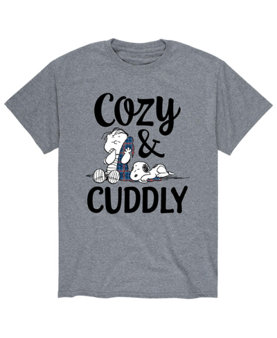 Airwaves Men's Peanuts Cozy Cuddly T-shirt In Gray