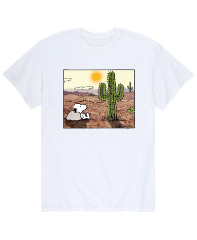 Airwaves Men's Peanuts Desert Scene T-shirt In White