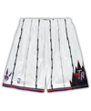 MITCHELL & NESS MEN'S MITCHELL NESS WHITE TORONTO RAPTORS BIG TALL HARDWOOD CLASSICS TEAM SWINGMAN SHORTS