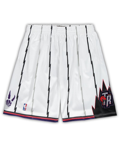 Mitchell & Ness Men's Mitchell Ness White Toronto Raptors Big Tall Hardwood Classics Team Swingman Shorts In Off White/white/white