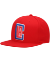 MITCHELL & NESS MEN'S MITCHELL & NESS RED LA CLIPPERS TEAM GROUND SNAPBACK HAT