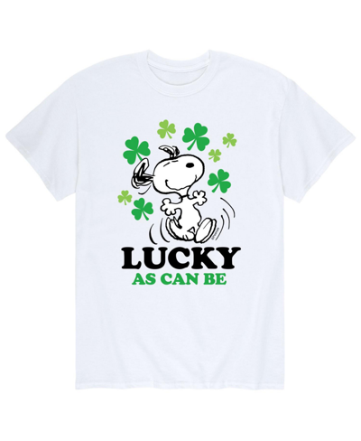 Airwaves Men's Peanuts Snoopy Lucky T-shirt In White