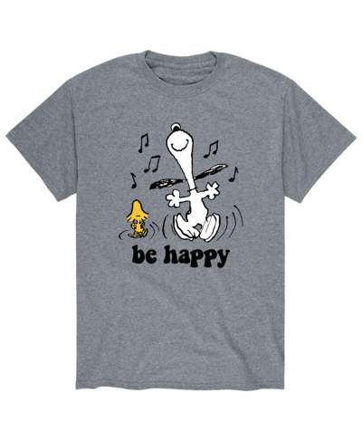 Airwaves Men's Peanuts Be Happy T-shirt In Gray