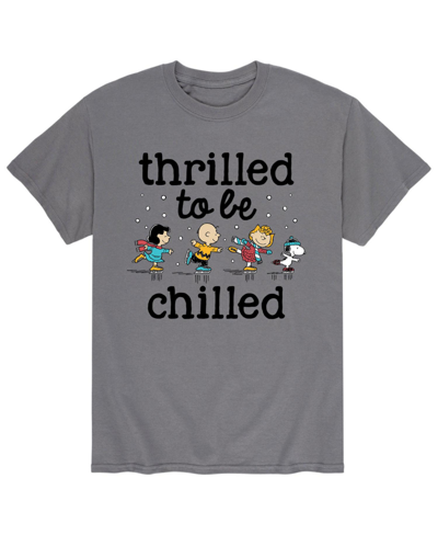 Airwaves Men's Peanuts Thrilled Chilled T-shirt In Gray