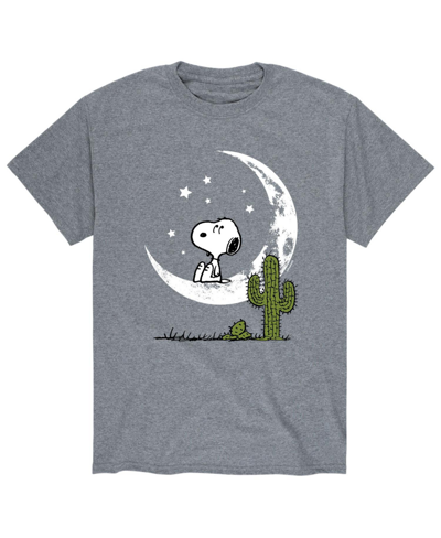 Airwaves Men's Peanuts Snoopy Moon T-shirt In Gray