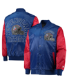Starter Men's  Royal, Red New England Patriots Locker Room Throwback Satin Varsity Full-snap Jacket In Royal/red