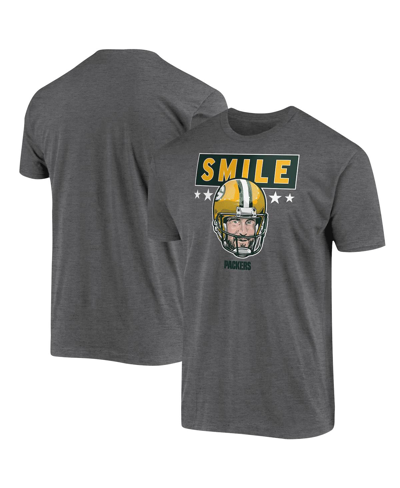 Fanatics Men's Aaron Rodgers Gray Green Bay Packers Smile T-shirt