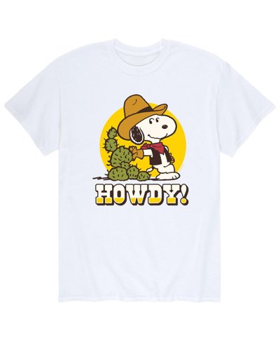Airwaves Men's Peanuts Howdy T-shirt In White