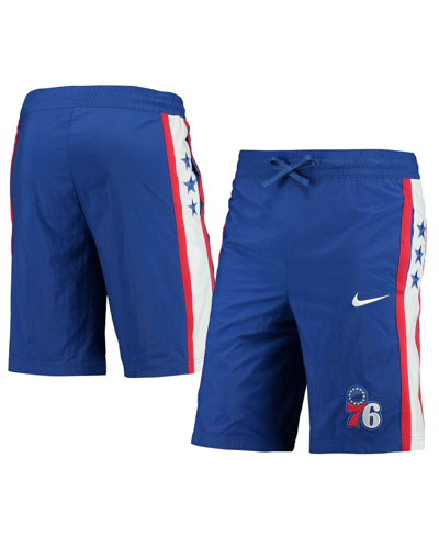 Nike Men's  Royal Philadelphia 76ers Courtside Heritage Shorts