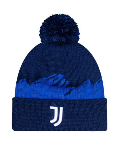 Fan Ink Men's Navy Juventus Pixel Cuffed Knit Hat With Pom