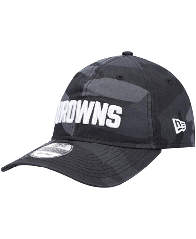 New Era Men's  Charcoal Cleveland Browns Camo Core Classic 2.0 9twenty Adjustable Hat
