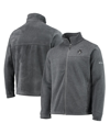 COLUMBIA MEN'S COLUMBIA BROOKLYN NETS HEATHERED CHARCOAL FLANKER FULL-ZIP JACKET