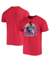 47 BRAND MEN'S PAUL GEORGE RED LA CLIPPERS PLAYER GRAPHIC T-SHIRT