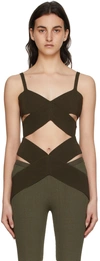 DION LEE GREEN X TANK TOP