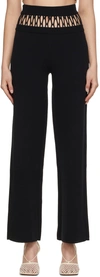 DION LEE BLACK MESH TROUSERS