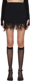 Dion Lee Black Cotton Miniskirt In Black