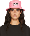 We11 Done Pink Denim Bucket Hat In Pink
