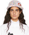 WE11 DONE MULTICOLOR CROCHET LOGO BUCKET HAT