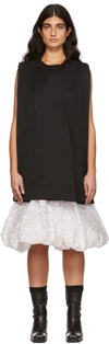 We11 Done Black Wool Mini Dress In Black
